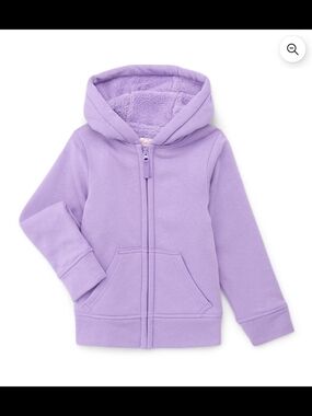 Wonder Nation Girls Kids Tough Fully Lined Zip Hoodie Jacket, Sizes M 7-8